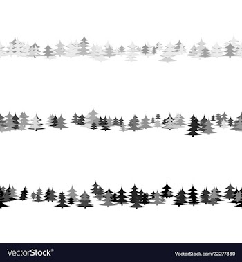 Seamless random pine tree pattern paragraph vector image