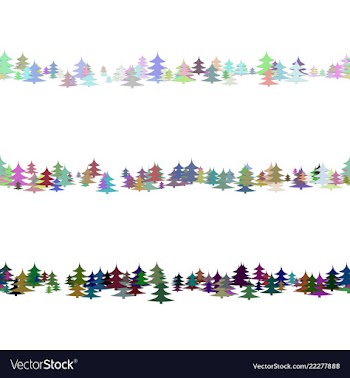 Seamless random pine tree pattern paragraph vector image