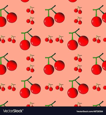 seamless red cherry pattern