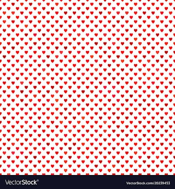 Seamless red heart background pattern design vector image
