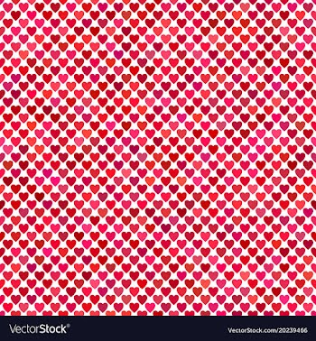 Seamless red heart background pattern design vector image