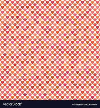 Seamless red heart background pattern design vector image