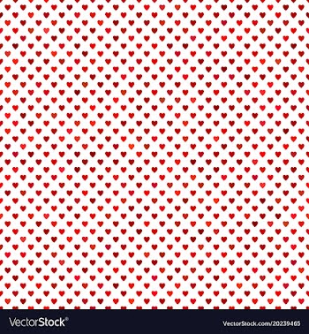 Seamless red heart background pattern vector image