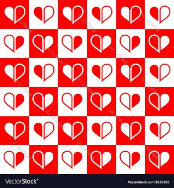  					Seamless red heart halves vector image														