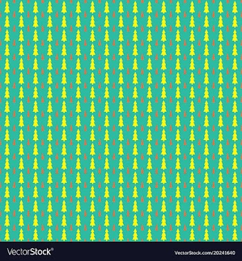 Seamless retro stylized christmas tree pattern vector image
