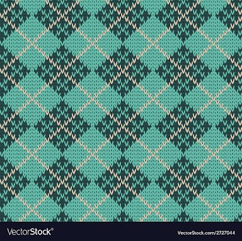  					Seamless Rhombus Blue Color Knitted Pattern vector image														