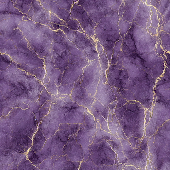 Seamless Rich Violet Marble Texture with Gold Veins