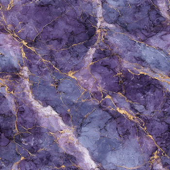 Seamless Rich Violet Marble Texture with Gold Veins