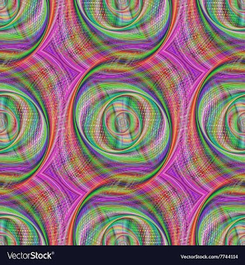 Seamless round shape pattern design vector image