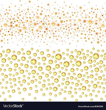 Seamless scattered circles stars rhinestones vector image
