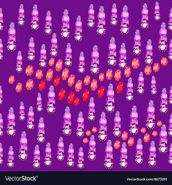 Seamless scattered gems rhinestones vector image