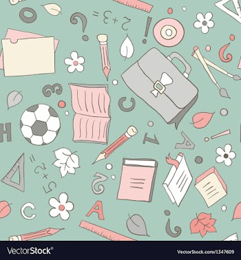  					Seamless school background vector image														