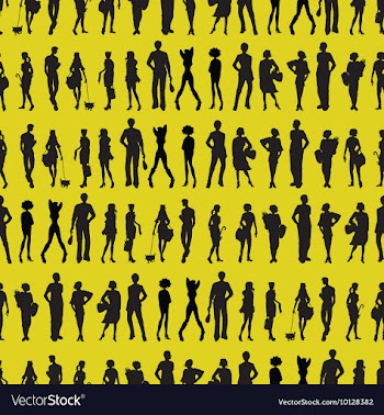 Seamless silhouette background vector image