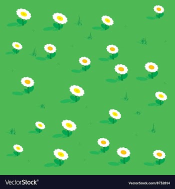 Seamless simple flowers patterns isometric view vector image