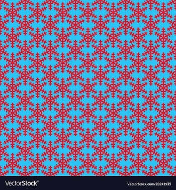 Seamless simple geometric snow flake pattern vector image