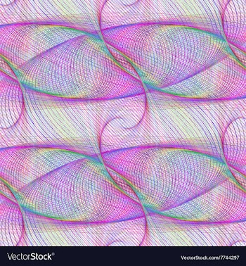 Seamless smooth curved line fractal pattern vector image