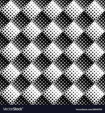 Seamless square pattern background - black and vector image