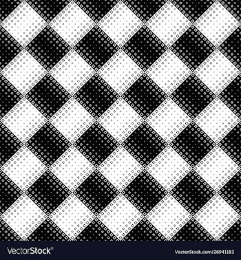 Seamless square pattern background - monochrome vector image