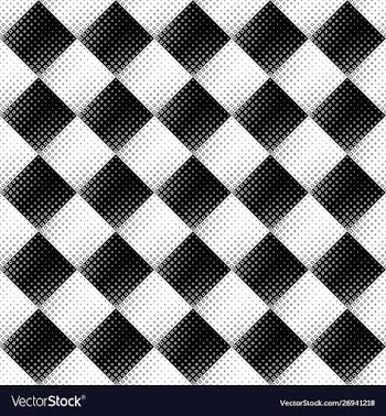 Seamless square pattern background - monochrome vector image