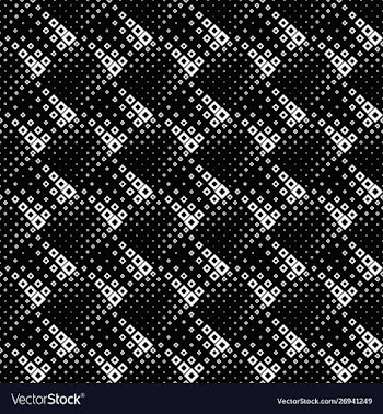 Seamless square pattern background - monochrome vector image