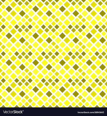 Seamless square pattern background - yellow design vector image