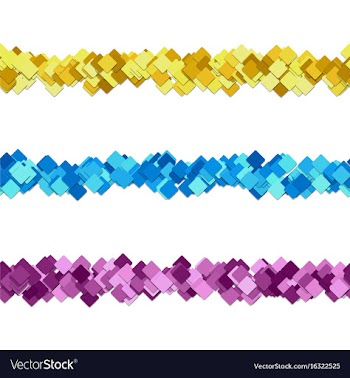 Seamless square pattern text divider line design vector image