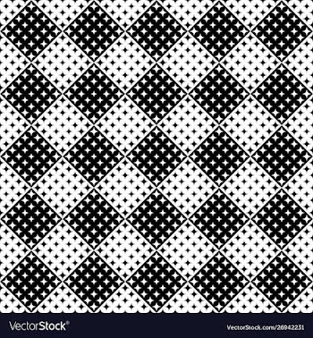 Seamless star pattern background - monochrome vector image