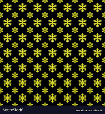 Seamless stylized snowflake pattern background vector image