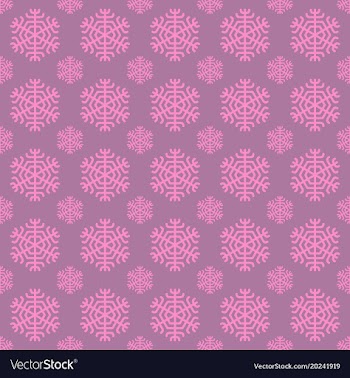 Seamless stylized snowflake pattern background vector image