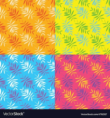 Seamless summer patterns vector image