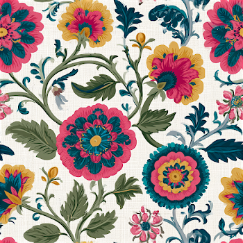 Seamless Suzani Floral Pattern
