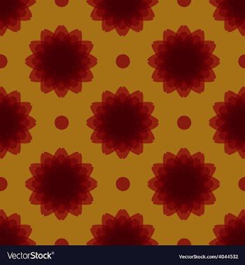 Seamless symmetrical floral ornament vector image
