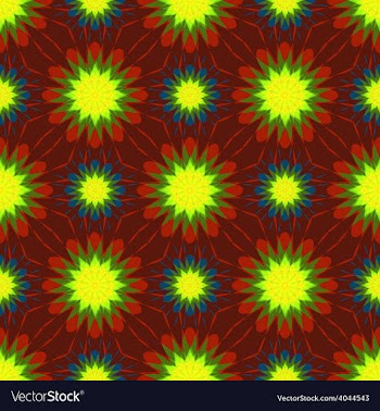 Seamless symmetrical floral ornament vector image