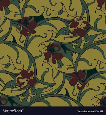Seamless symmetrical floral ornament vector image