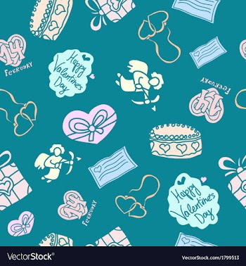 Seamless texture for St Valentines Day vector image