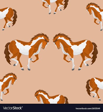 Seamless texture piebald horse vector image