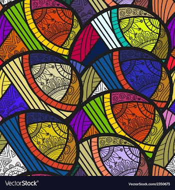 Seamless texture with abstract feathers vector image