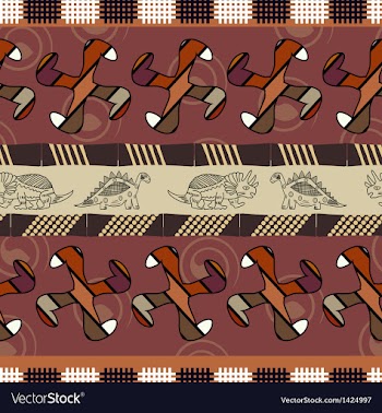 Seamless texture with Dinosaurs vector image