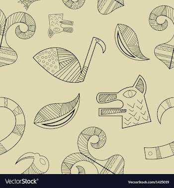 Seamless texture with elements of the animal style vector image