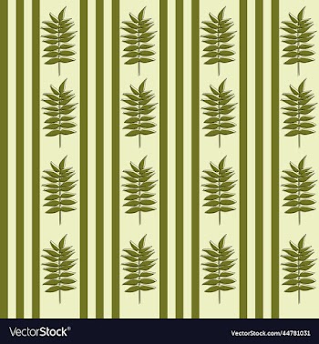seamless texture with green leaves and stripes