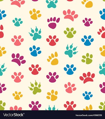  					Seamless Texture with Traces of Cats Dogs Imprints vector&nbsp;image														