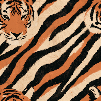 Seamless Tiger Stripe Pattern