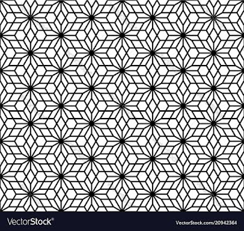 Seamless traditional japanese kumiko ornamen vector image