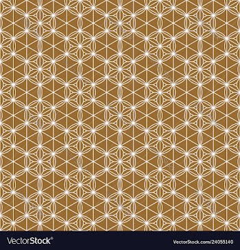 Seamless traditional japanese ornamentgolden vector image