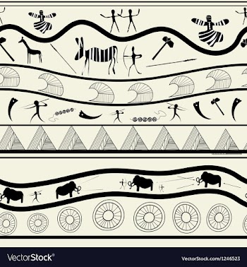 Seamless tribal pattern vector image