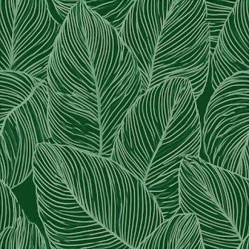 Seamless Tropical Banana Leaf Pattern