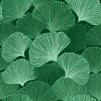 Seamless Tropical Botanical Pattern with Palm Leaves