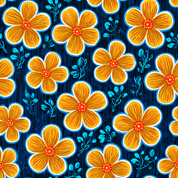 Seamless Tropical Floral Pattern