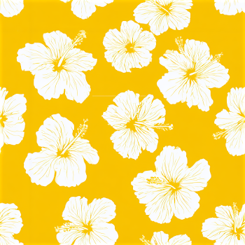 Seamless Tropical Hibiscus Flower Pattern