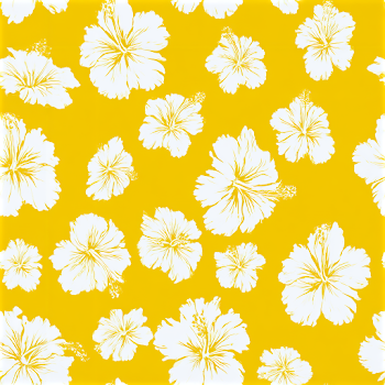 Seamless Tropical Hibiscus Flower Pattern